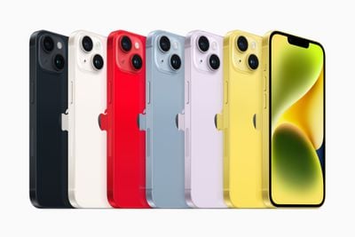 Apple iPhone 14 color lineup