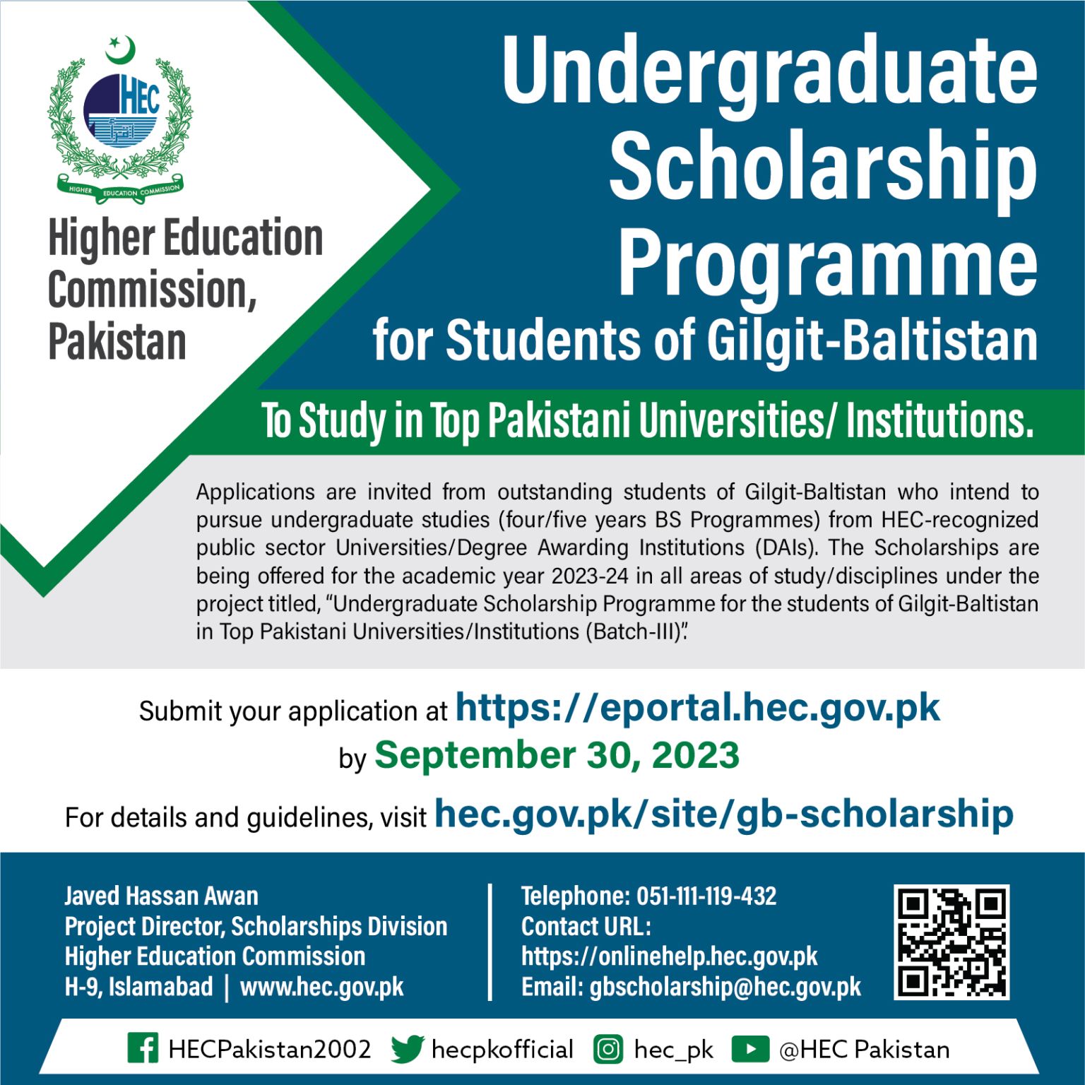 HEC Pakistan Announces Undergraduate Scholarships for Gilgit-Baltistan Students